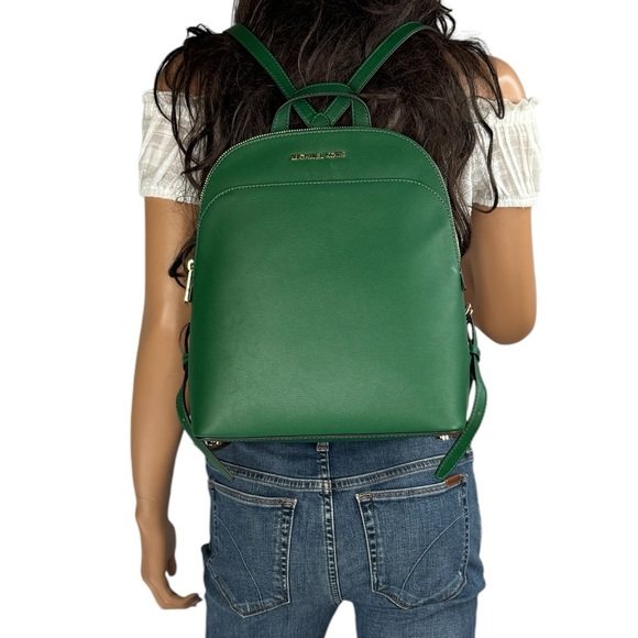Michael Kors Emmy Large Dome Backpack Green - Picture 1 of 11